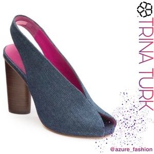 TRINA TURK Denim Sunset Blvd Heels!